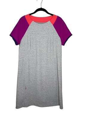 TITLE NINE / Unconventional athletic dress heather gray purple short sleeve / M
